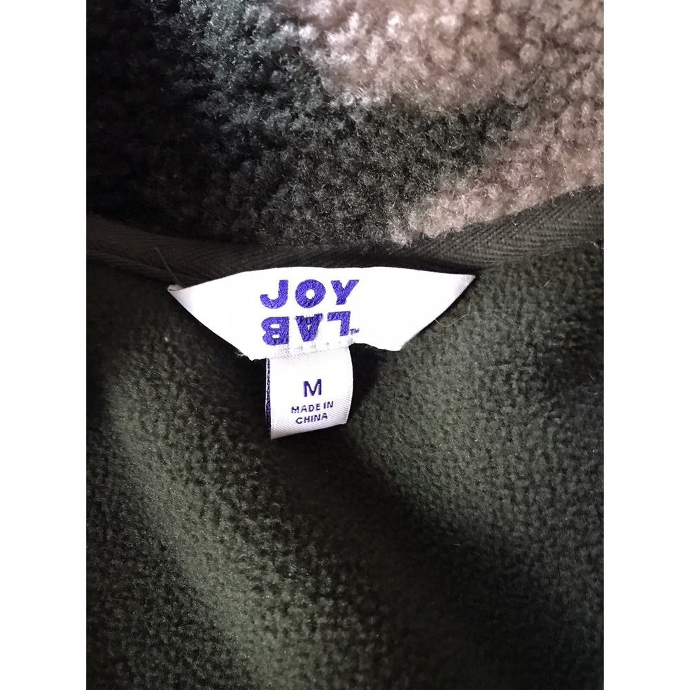 JOY LAB Women's 1/4 Zip Sherpa Pullover Sweatshirt Camo Print  Size M Medium - Picture 3 of 12